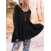 Women Solid Color V  neck Long Sleeve Daily Casual T  shirt