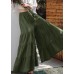 Tea Green Pleated Hakama Pants Skirt